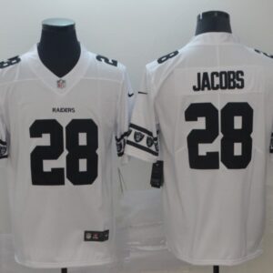 Nike Raiders 28 Josh Jacobs White 2019 New Team Logo Vapor Limited Men Jersey