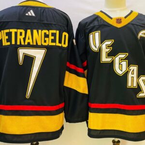 Knights 7 Alex Pietrangelo Black 2022-23 Retro Adidad Men Jersey