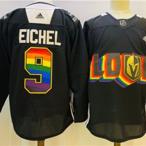 Knights 9 Jack Eichel 2022 Black Pride Night Men Jersey
