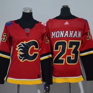 Flames 23 Sean Monahan Red Women Jersey