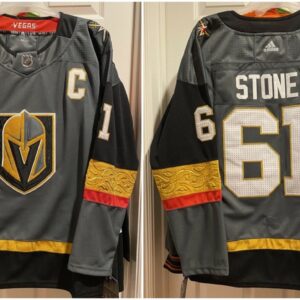 Knights 61 Mike Stone Grey Men Jersey with C Patch