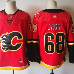 Flames 68 Jaromir Jagr Red Men Jersey