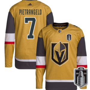 Knights 7 Alex Pietrangelo Gold 2023 Stanley Cup Final Men Jersey