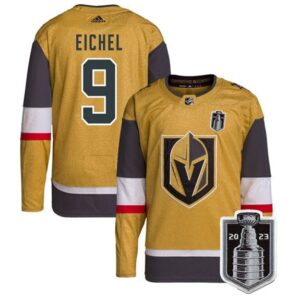 Knights 9 Jack Eichel Gold 2023 Stanley Cup Final Men Jersey
