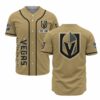 Vegas Golden Knights Baseball Yellow Customized Jersey