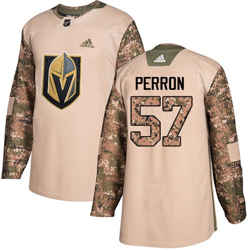 Golden Knights 57 David Perron Camo 2017 Veterans Day Men Jersey