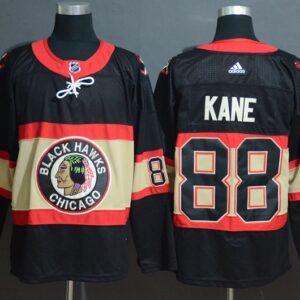Blackhawks 88 Patrick Kane Premier Black New Third Men Jersey