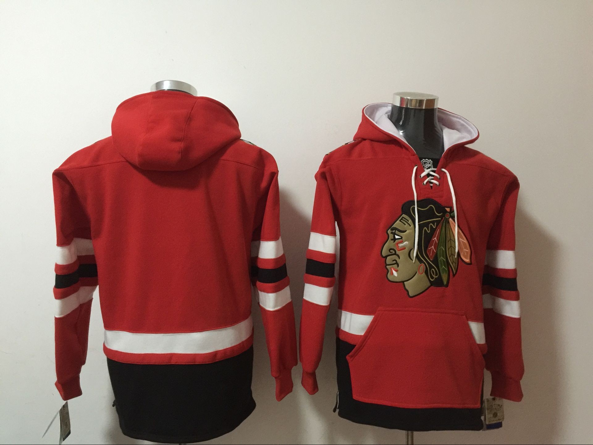 BlackHawks Red Blank Hoodie Sweatshirt