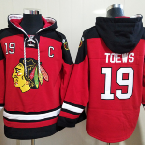 Blackhawks 19 Jonathan Toews Red Ageless Must-Have Lace-Up Pullover Hoodie Sweatshirt