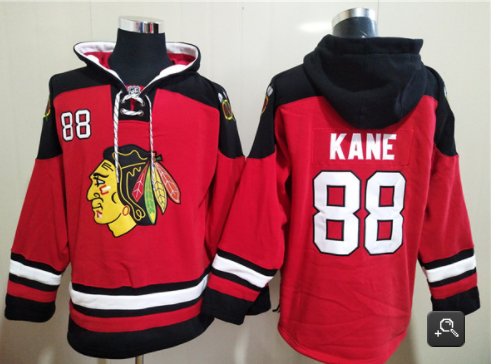 Blackhawks 88 Patrick Kane Red Ageless Must-Have Lace-Up Pullover Hoodie Sweatshirt