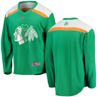 Blackhawks Green 2019 St. Patrick's Day Men Jersey