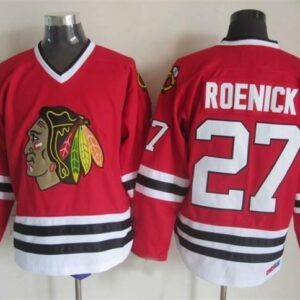 Blackhawks 27 Jeremy Roenick Red Throwback CCM Men Jersey