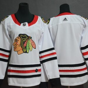Blackhawks Blank White Women Jersey