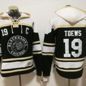Blackhawks 19 Jonathan Toews Kane Black Men Hoodie
