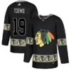 Blackhawks 19 Jonathan Toews Black Team Logos Fashion Men Jersey