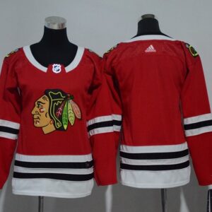 Blackhawks Blank Red Women Jersey