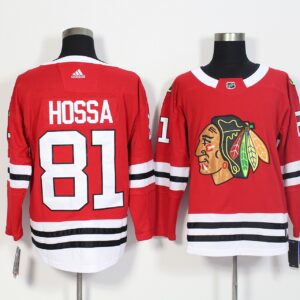 Blackhawks 81 Marian Hossa Red Men Jersey