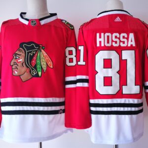Blackhawks 81 Marian Hossa Red Men Jersey