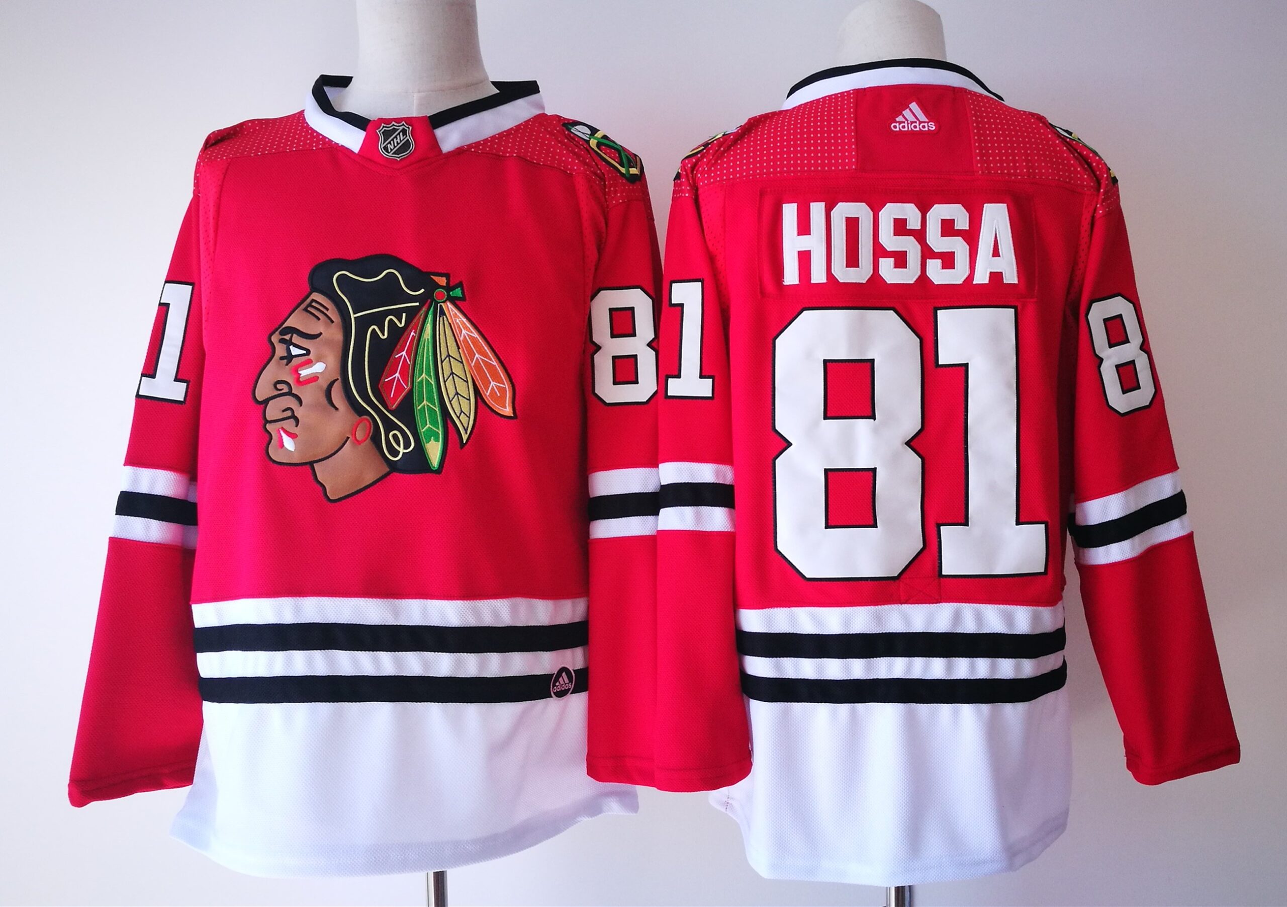Blackhawks 81 Marian Hossa Red Men Jersey