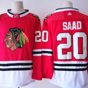 Blackhawks 20 Brandon Saad Red Men Jersey