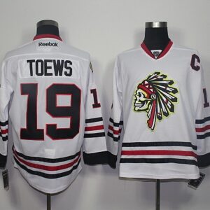 Blackhawks 19 Jonathan Toews White Skull 2016 New Reebok Men Jersey