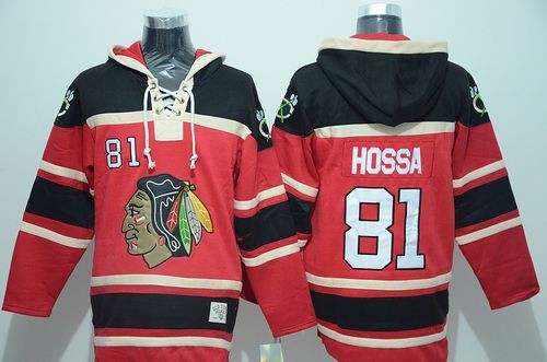 Blackhawks 81 Marian Hossa Red Men Sweatshirt