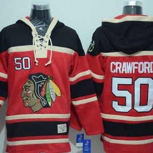 Blackhawks 50 Corey Crawford Red Men Sweatshirt