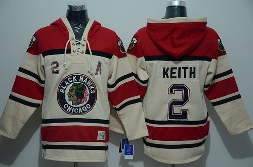 Blackhawks 2 Duncan Keith Cream Men Sweatshirt