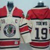 Blackhawks 19 Jonathan Toews Cream Men Sweatshirt