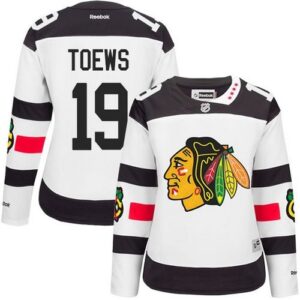 Blackhawks 19 Jonathan Toews White 2016 Stadium Series Women Jersey