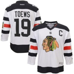 Blackhawks 19 Jonathan Toews White 2016 Stadium Series C Patch Youth Jersey