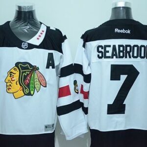 Blackhawks 7 Brent Seabrook White 2016 Stadium Series Men Jersey