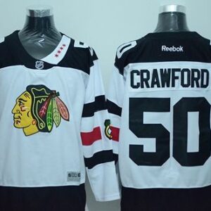 Blackhawks 50 Corey Crawford White 2016 Stadium Series Men Jersey
