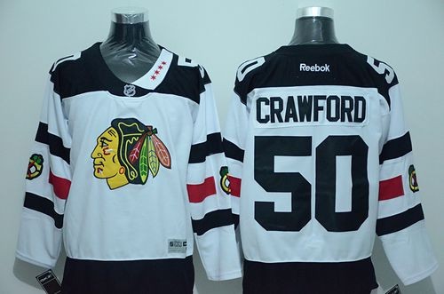 Blackhawks 50 Corey Crawford White 2016 Stadium Series Men Jersey