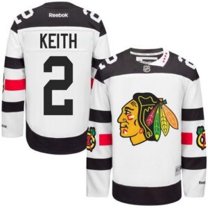 Blackhawks 2 Duncan Keith White 2016 Stadium Series Men Jersey