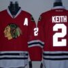 Blackhawks 2 Duncan Keith Red Reflective Version Men Jersey