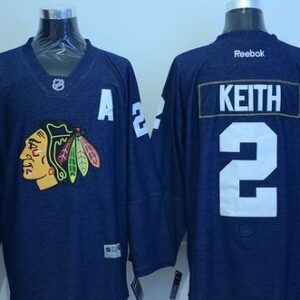Blackhawks 2 Duncan Keith Navy Blue Denim Men Jersey