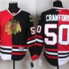 Blackhawks 50 Corey Crawford Red Black Split Men Jersey
