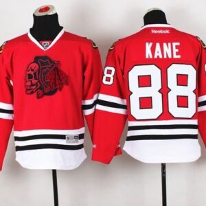 Blackhawks 88 Patrick Kane Red(Red Skull) Youth Jersey