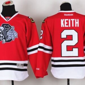 Blackhawks 2 Duncan Keith Red(White Skull) Youth Jersey