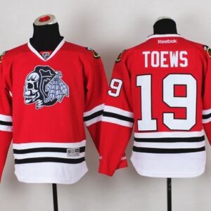 Blackhawks 19 Jonathan Toews Red(White Skull) Youth Jersey