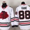 Blackhawks 88 Patrick Kane White(Red Skull) Men Jersey
