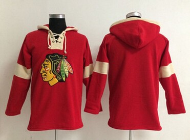 Blackhawks Blank Red Pullover Men Hoodie