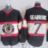 Blackhawks 7 Brent Seabrook Black Third CCM Men Jersey