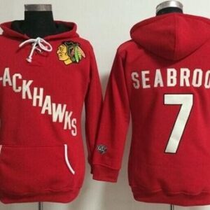 Blackhawks 7 Brent Seabrook Red Old Time Heidi Women Hoodie