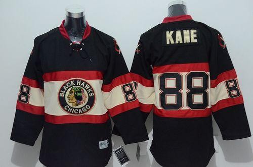 Blackhawks 88 Patrick Kane Black New Third Youth Jersey