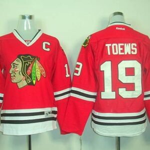 Blackhawks 19 Janathan Toews Red Home Women Jersey