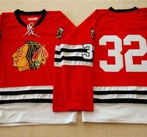 Blackhawks 32 Michal Rozsival Red Mitchell And Ness 1960-61 Men Jersey