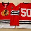 Blackhawks 50 Corey Crawford Red Mitchell And Ness 1960-61 Men Jersey