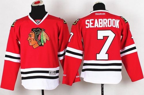 Blackhawks 7 Brent Seabrook Red Youth Jersey